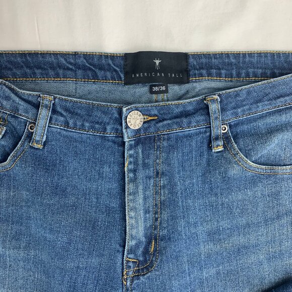 American Tall Carman Classic Fit Jeans Mens Size 38x36 Blue - Picture 2 of 4